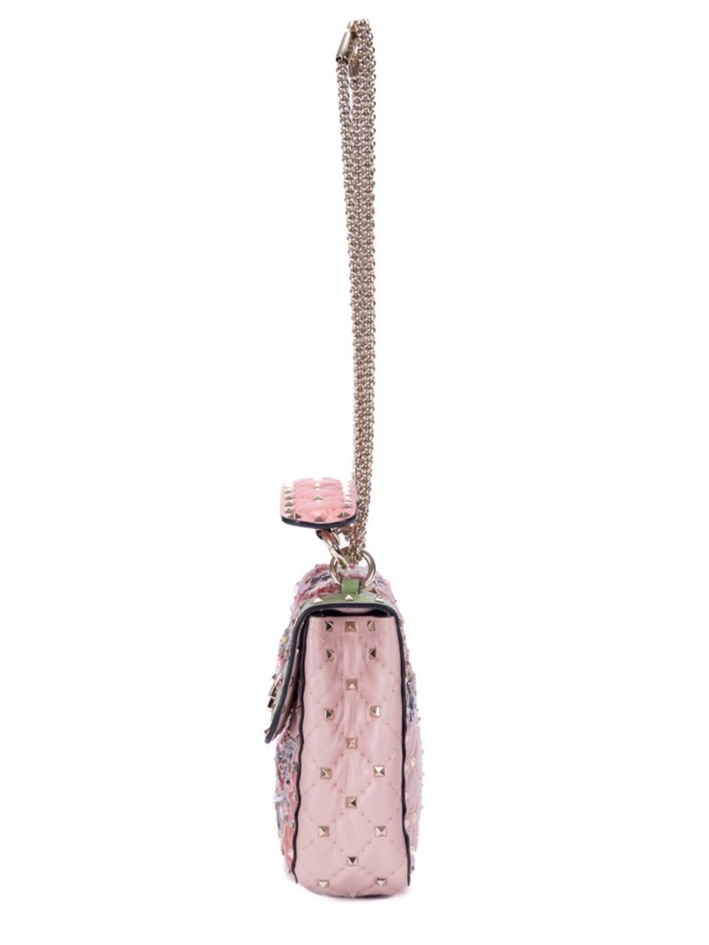Valentino Garavani Pink Floral Rockstud Spike Crossbody - Picture 4 of 15